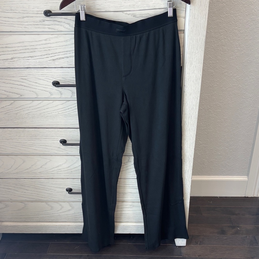 SKIMS Black Ribbed Fabric Detail